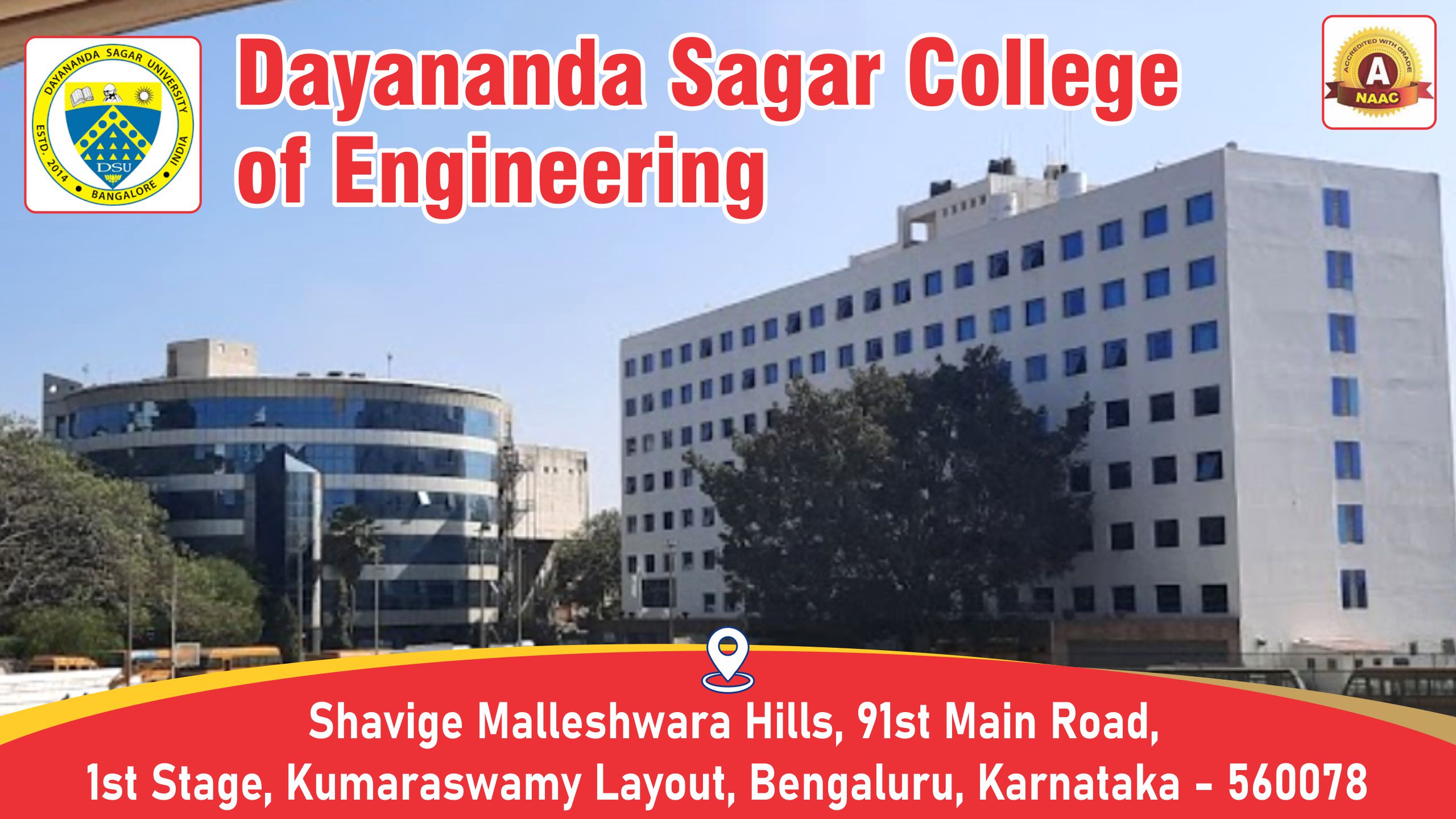 Out Side View of Dayananda Sagar College of Engineering